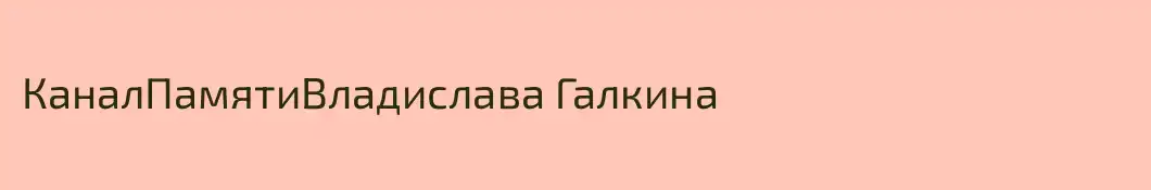 КаналПамятиВладислава Галкина